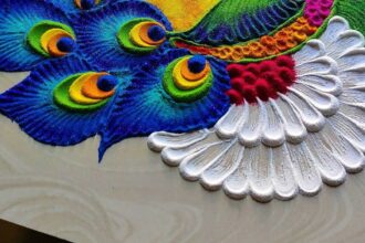 Peacock:7rhit10gaky= Rangoli Design